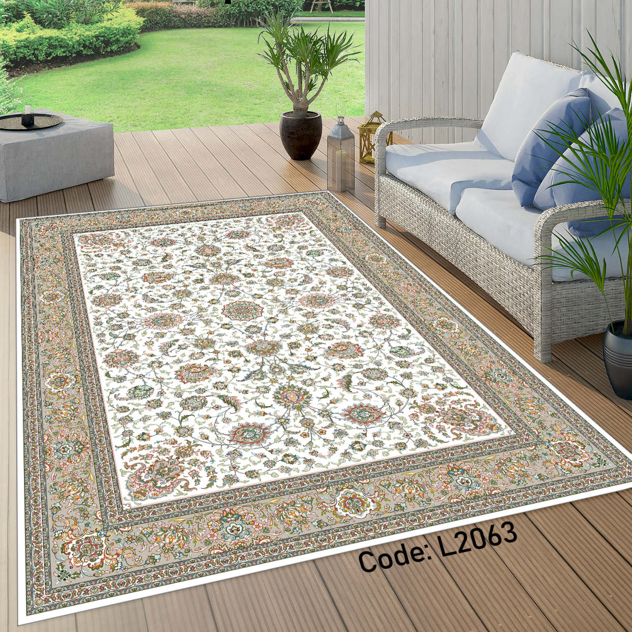 روفرشی کشدار (کاور فرش) و فرشینه و پادری کالای خواب متین کد L2063