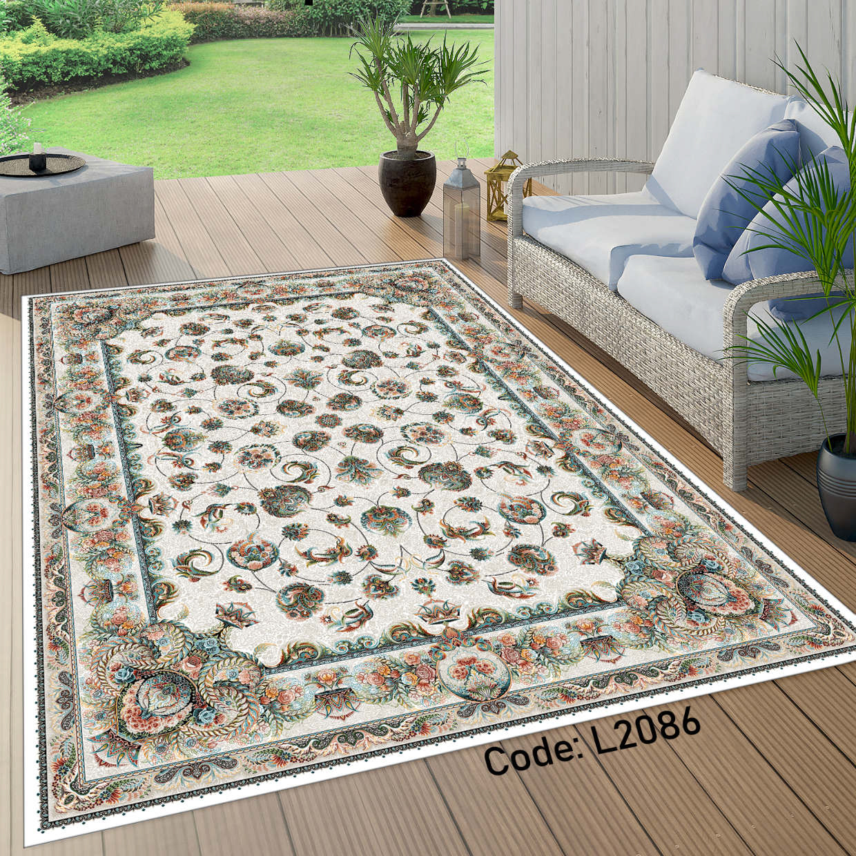 روفرشی کشدار (کاور فرش) و فرشینه و پادری کالای خواب متین کد L2086