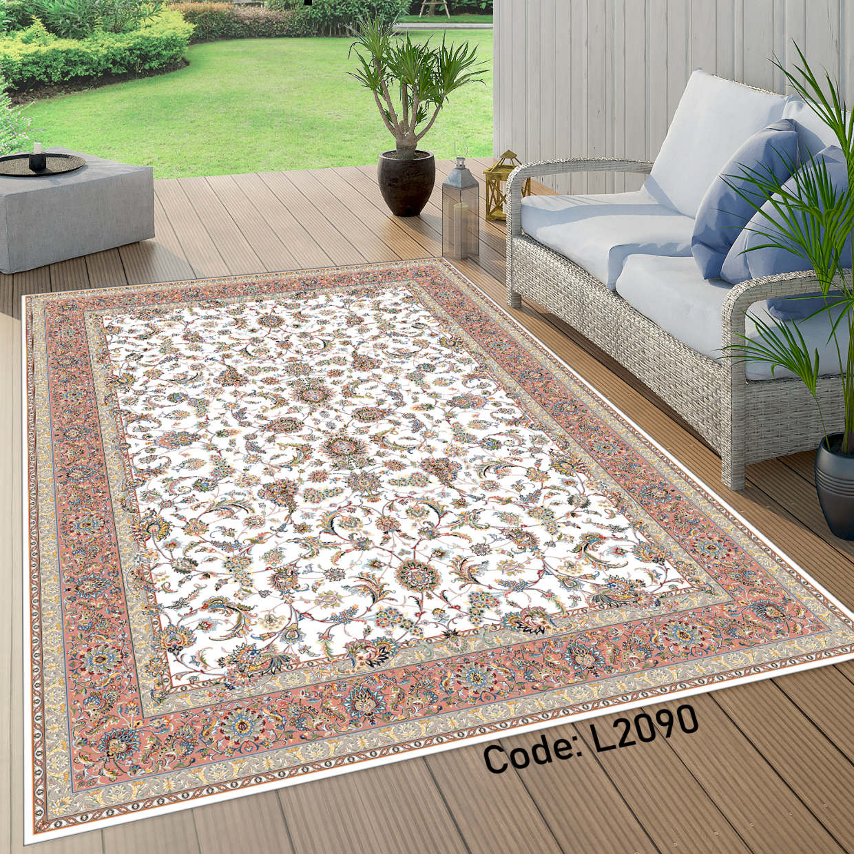روفرشی کشدار (کاور فرش) و فرشینه و پادری کالای خواب متین کد L2090