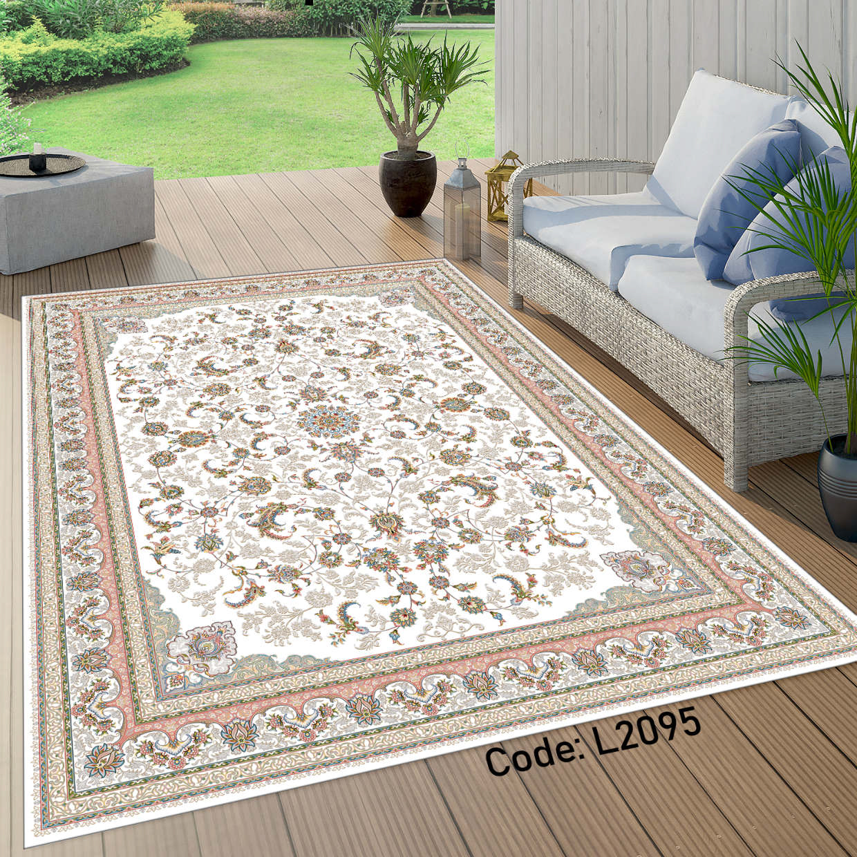 روفرشی کشدار (کاور فرش) و فرشینه و پادری کالای خواب متین کد L2095