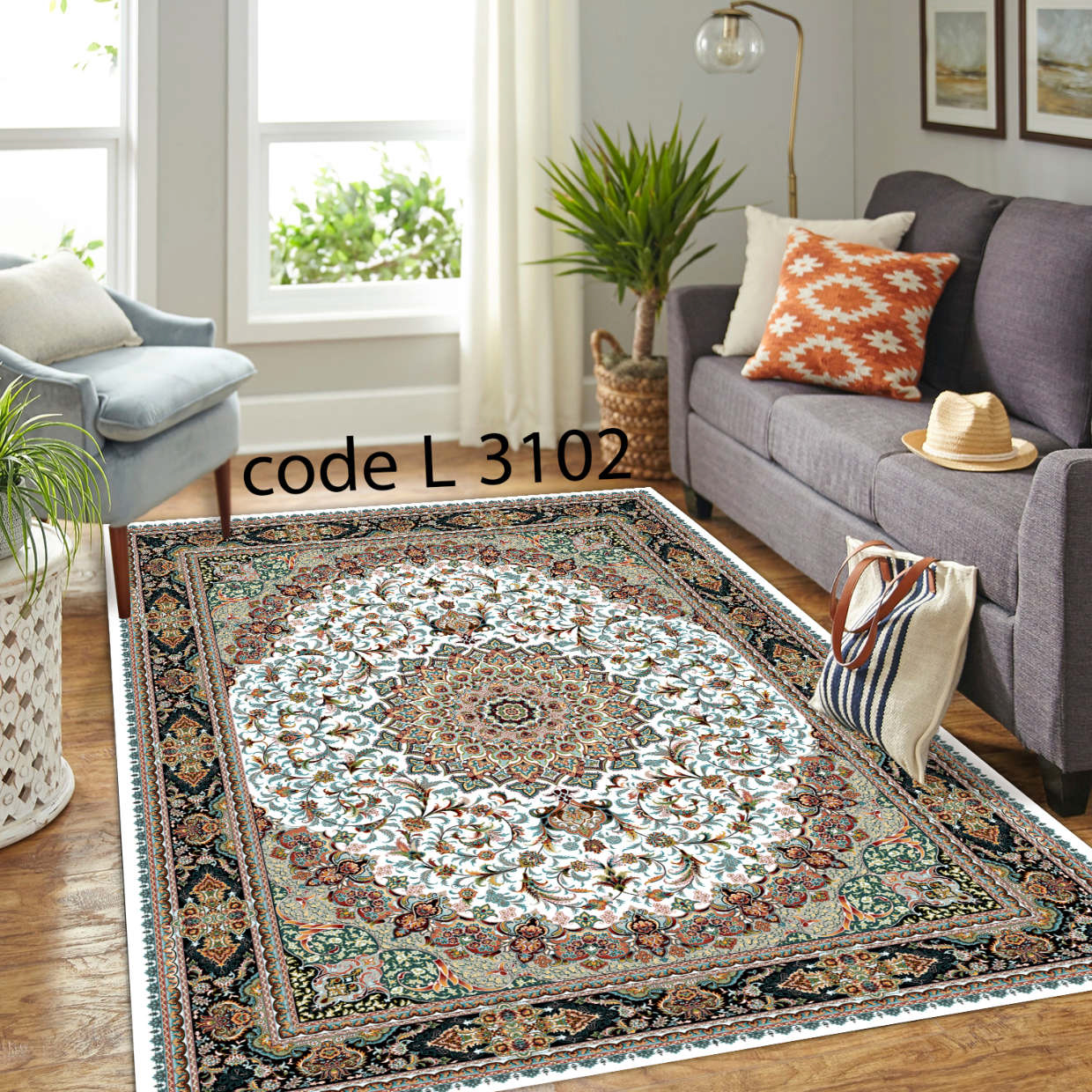 روفرشی کشدار (کاور فرش) و فرشینه و پادری کالای خواب متین کد L 3102