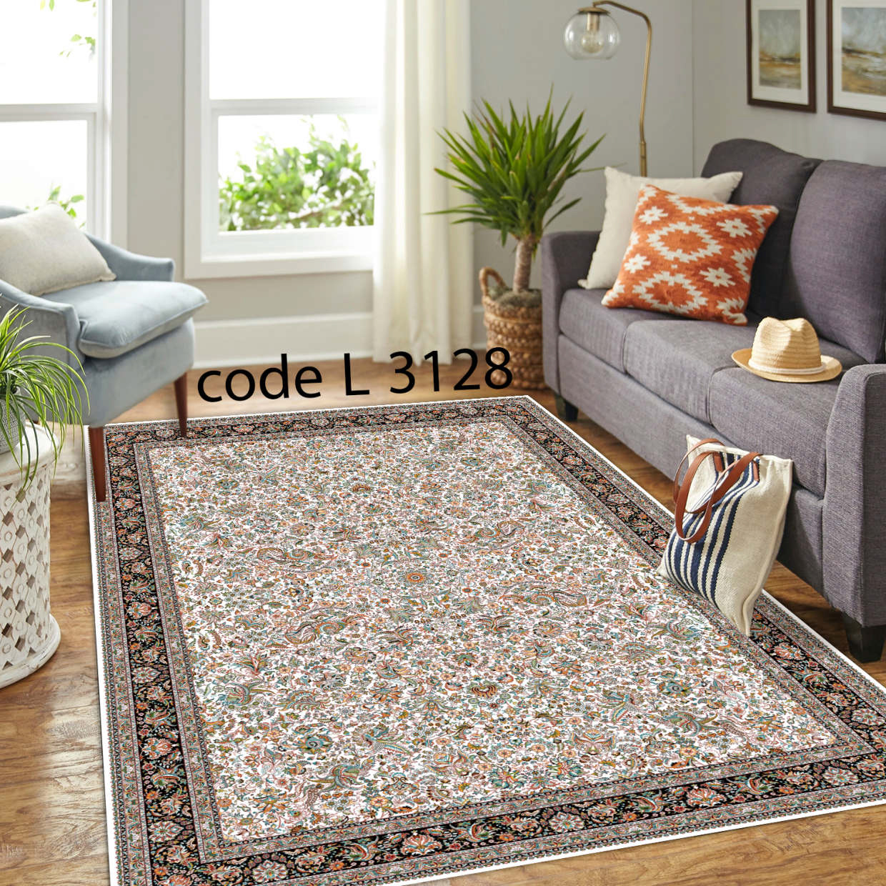 روفرشی کشدار (کاور فرش) و فرشینه و پادری کالای خواب متین کد L 3128