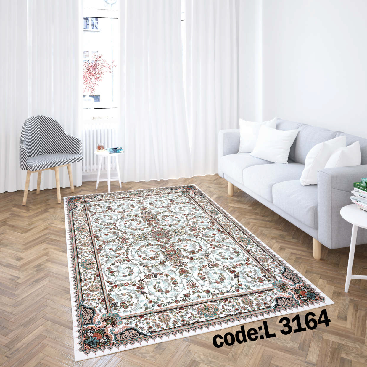 روفرشی کشدار (کاور فرش) و فرشینه و پادری کالای خواب متین کد L 3164
