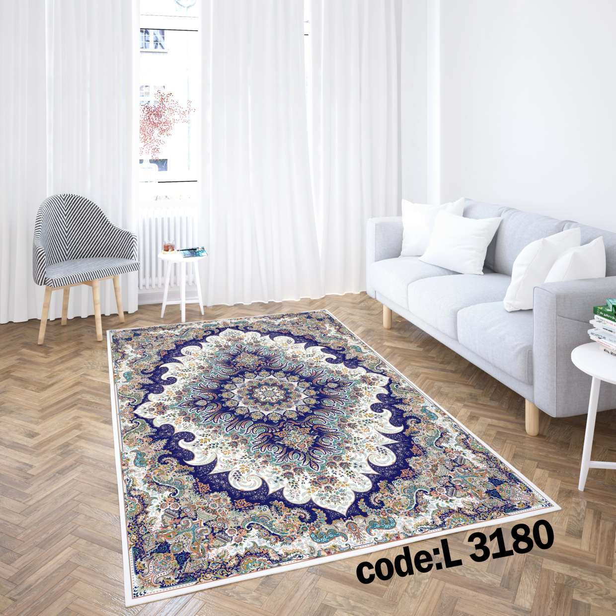 روفرشی کشدار (کاور فرش) و فرشینه و پادری کالای خواب متین کد L 3180
