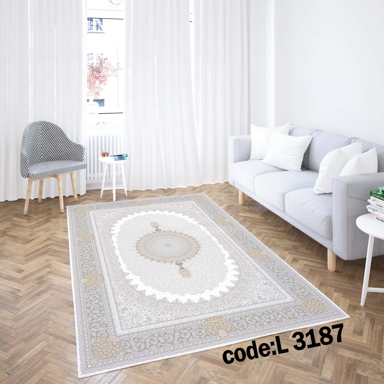 روفرشی کشدار (کاور فرش) و فرشینه و پادری کالای خواب متین کد L 3187