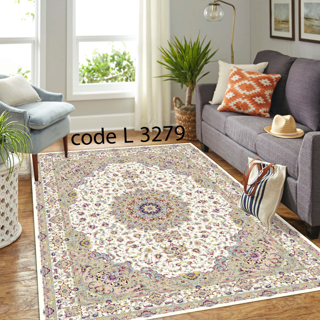روفرشی کشدار (کاور فرش) و فرشینه و پادری کالای خواب متین کد L 3279