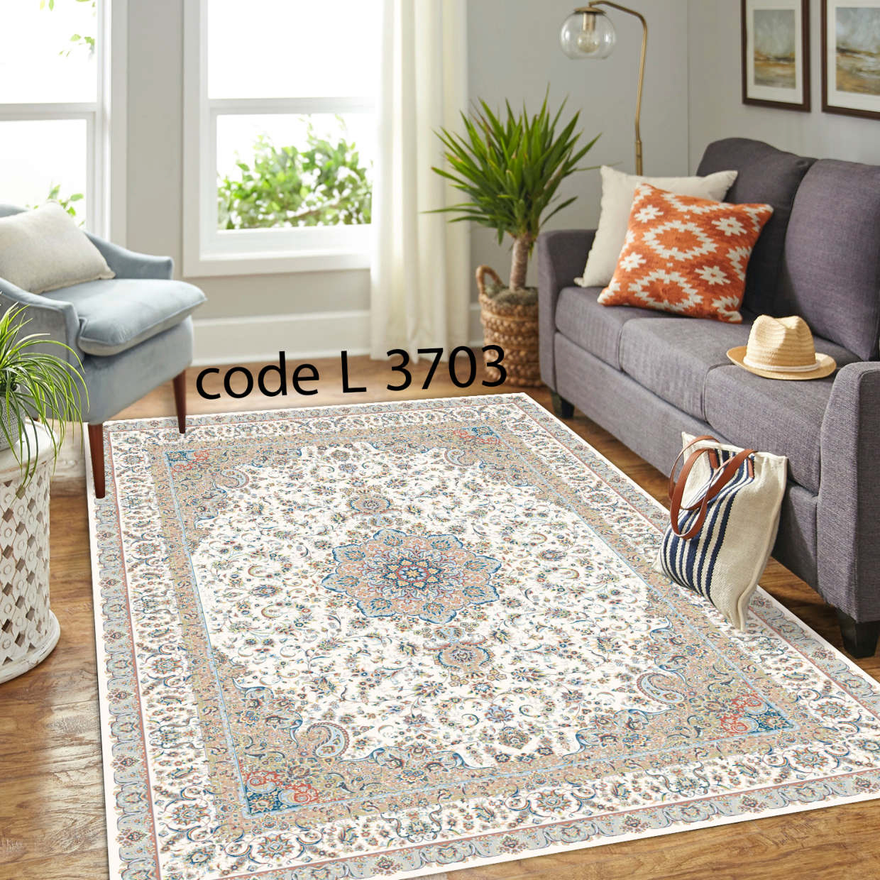 روفرشی کشدار (کاور فرش) و فرشینه و پادری کالای خواب متین کد L 3703