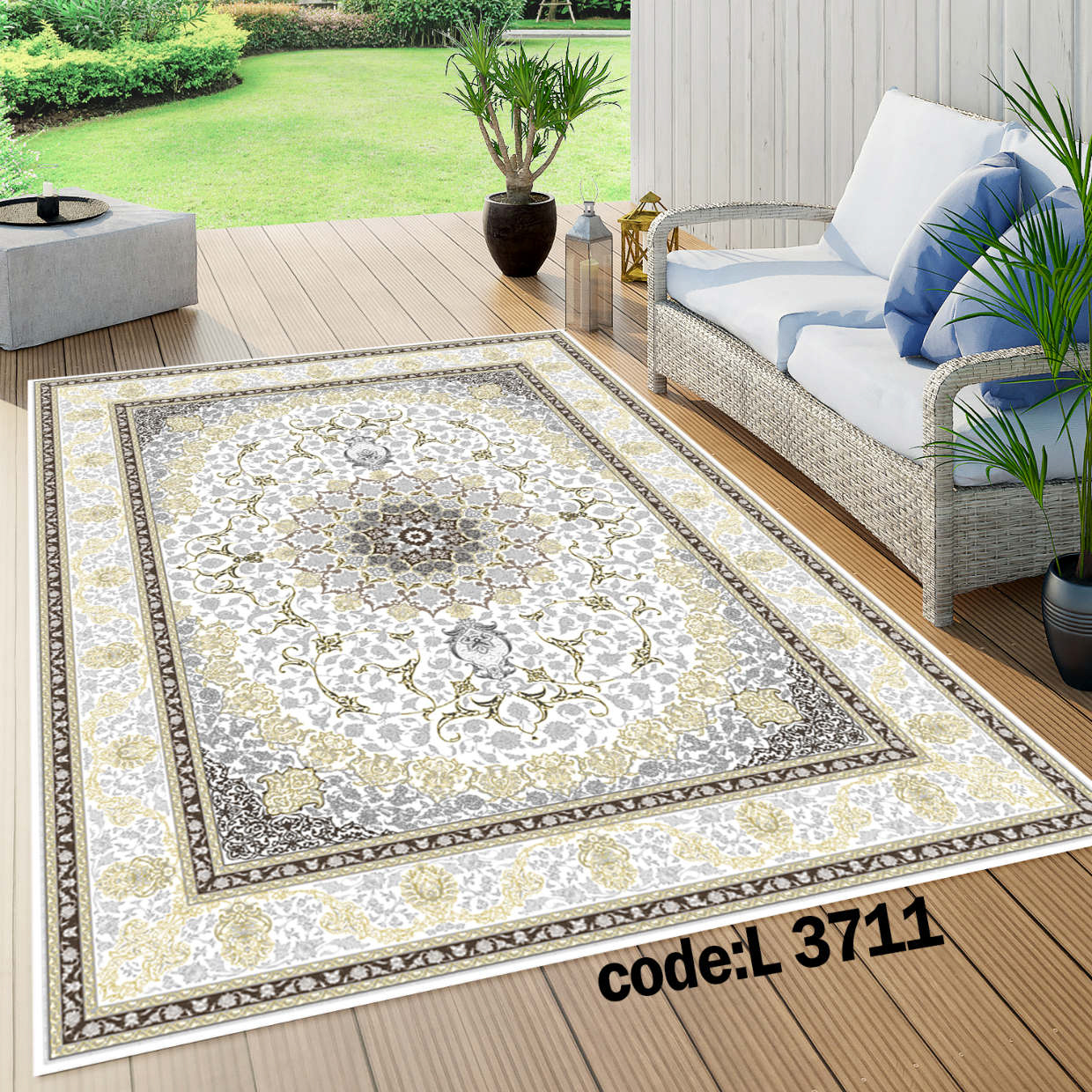روفرشی کشدار (کاور فرش) و فرشینه و پادری کالای خواب متین کد L 3711