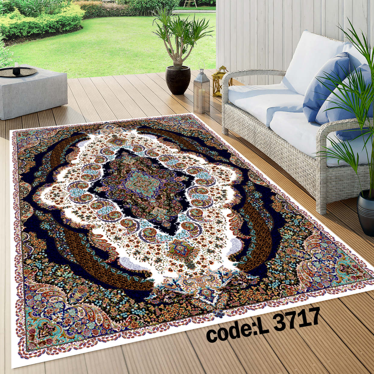 روفرشی کشدار (کاور فرش) و فرشینه و پادری کالای خواب متین کد L 3717