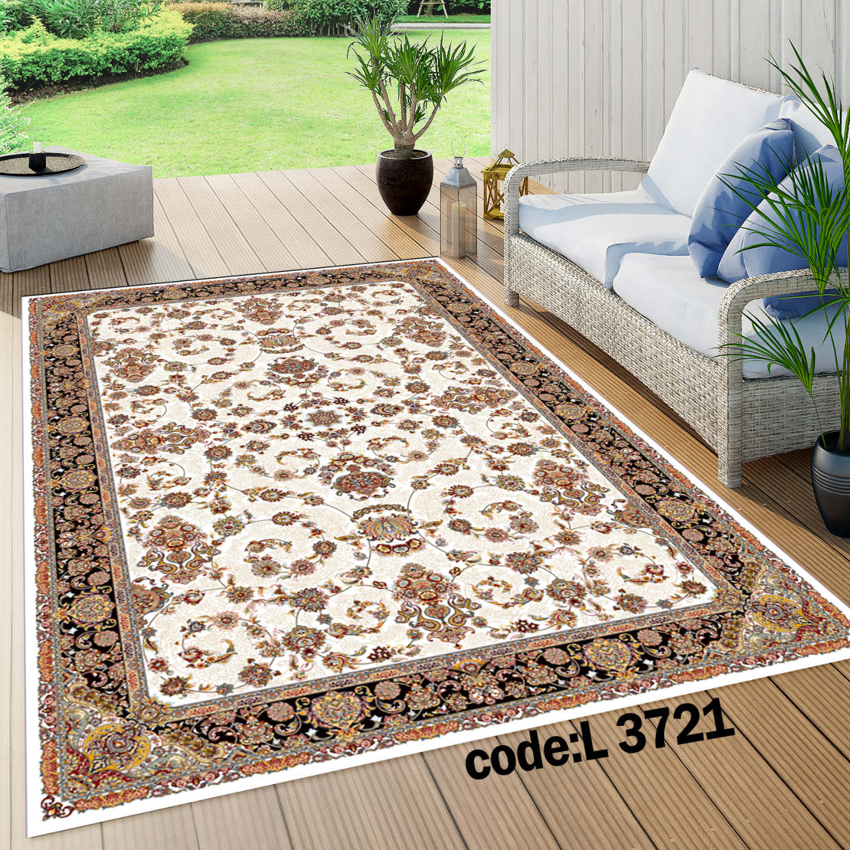 روفرشی کشدار (کاور فرش) و فرشینه و پادری کالای خواب متین کد L 3721