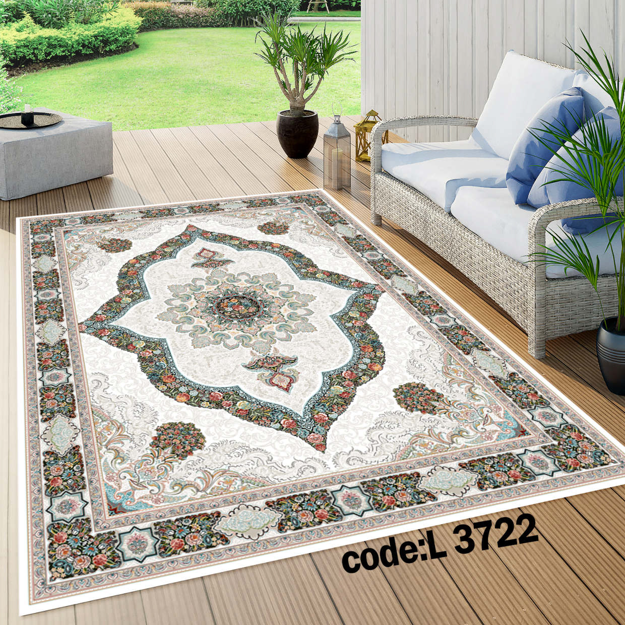 روفرشی کشدار (کاور فرش) و فرشینه و پادری کالای خواب متین کد L 3722