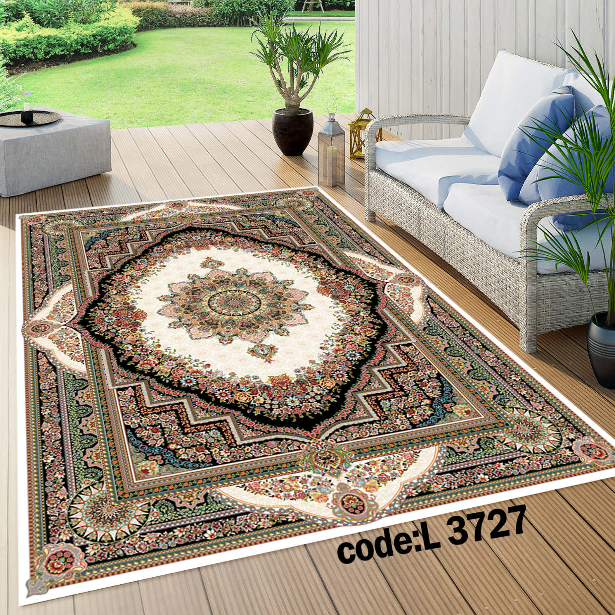 روفرشی کشدار (کاور فرش) و فرشینه و پادری کالای خواب متین کد L 3727