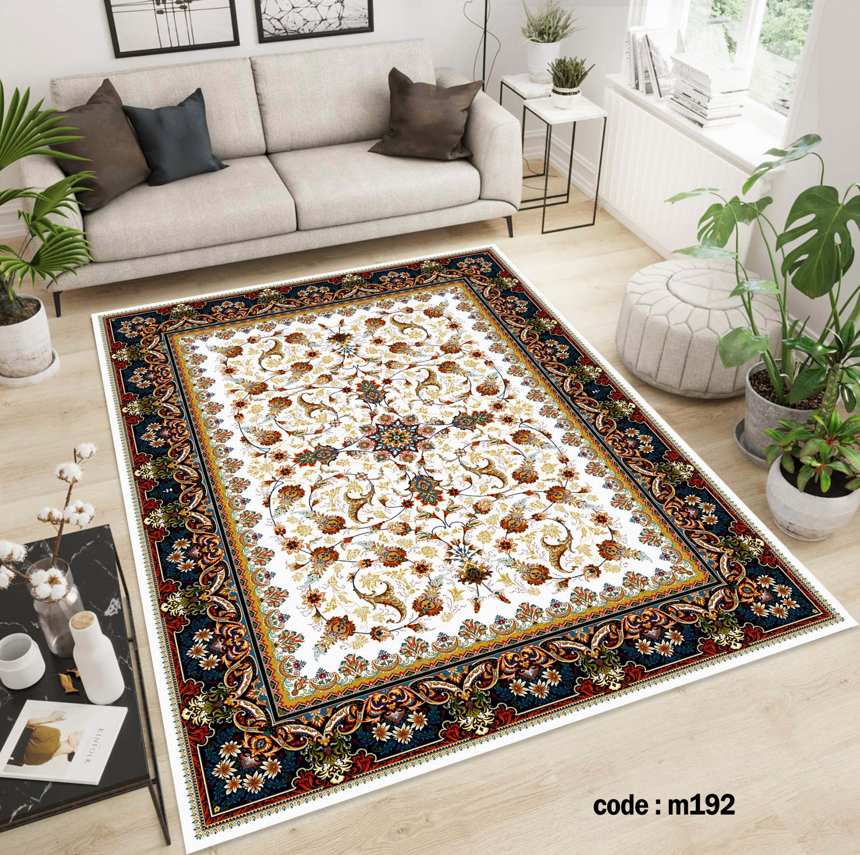 روفرشی کشدار (کاور فرش) و فرشینه و پادری کالای خواب متین کد m192